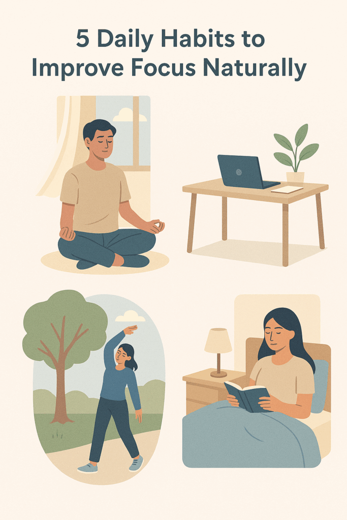 5 Daily Habits to Improve Focus Without Using More Tech